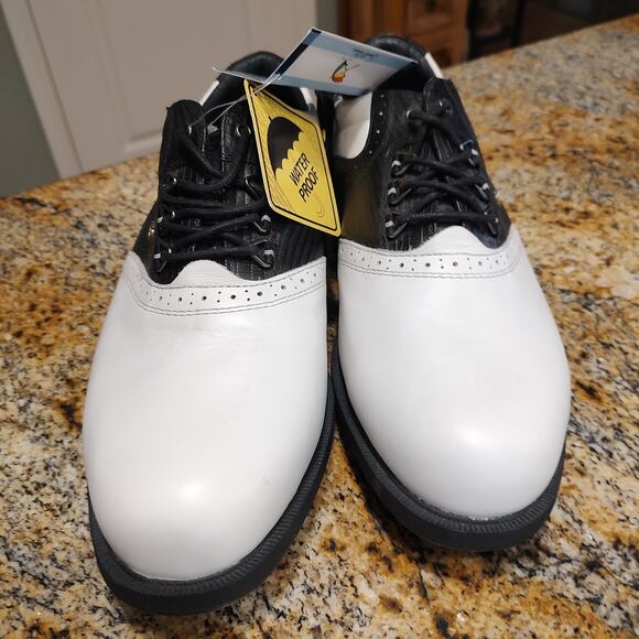 Arnold Palmer Latrobe Club Umbrella Logo Golf Shoe White Leather Men\'s Sz 11.5M main image 12
